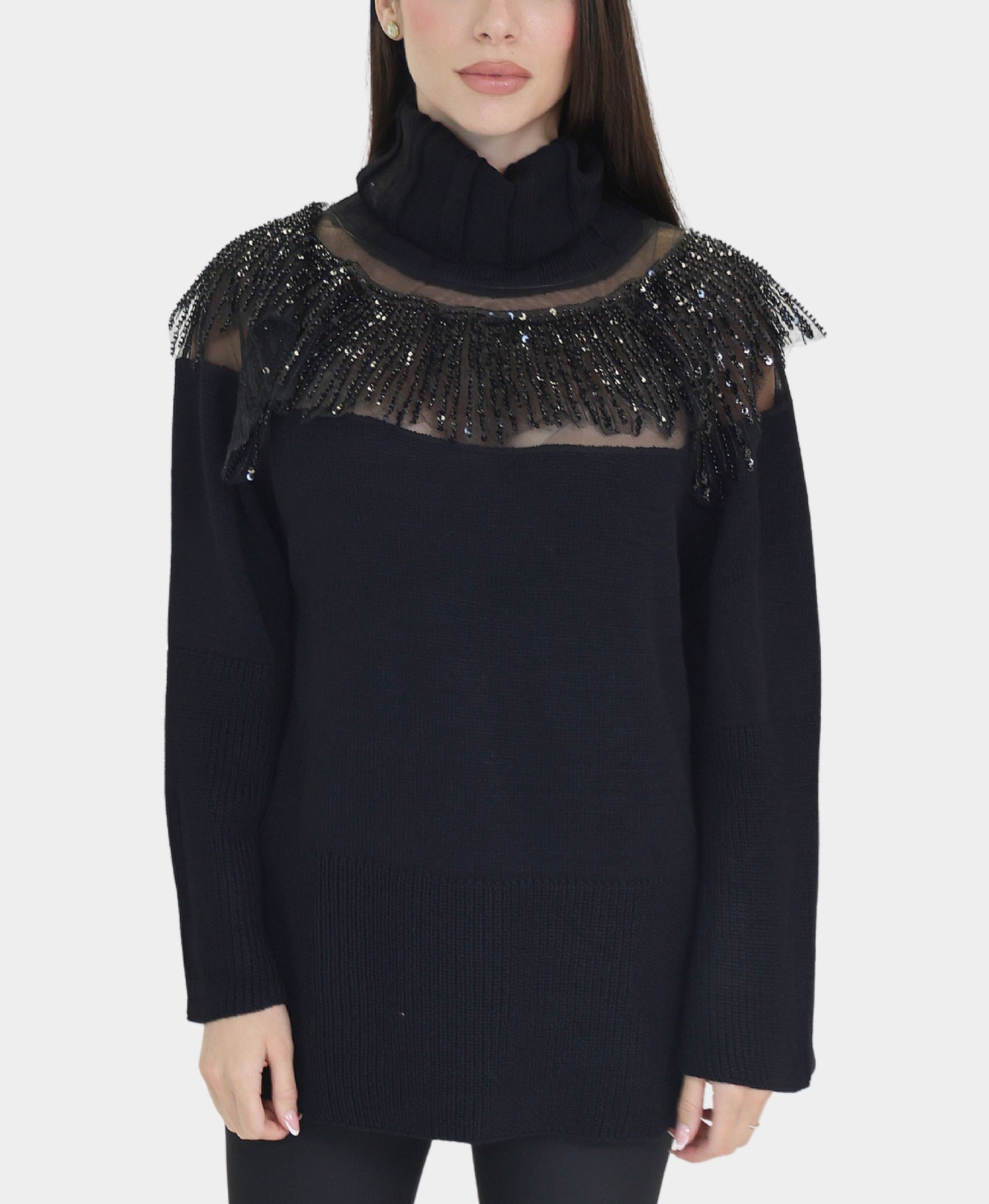Turtleneck w/ Sequins view 1