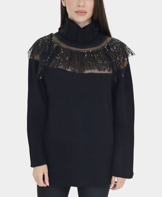 Turtleneck w/ Sequins view 