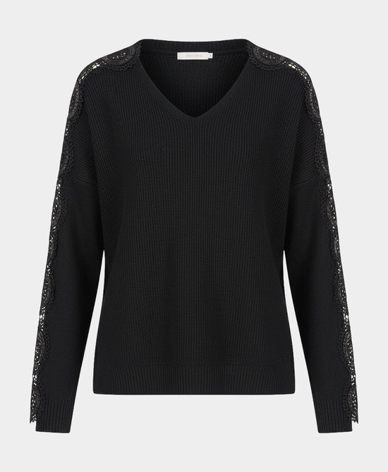 Sweater w/ Sequins & Lace Trim view 