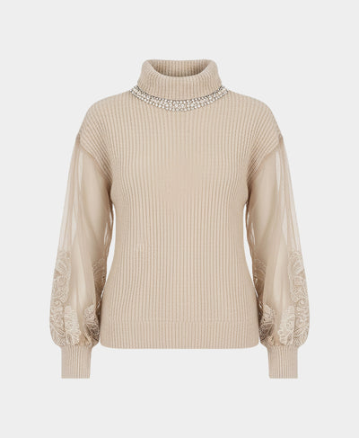 Turtleneck w/ Sheer Sleeves image 2