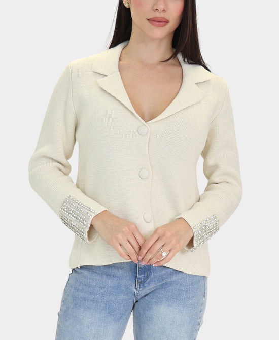 Sweater w/ Rhinestones view 