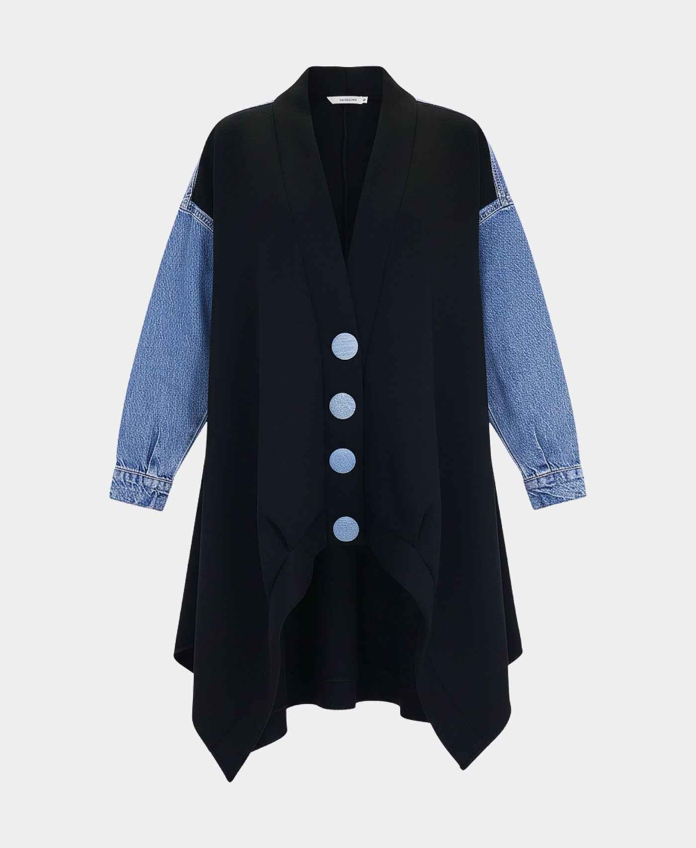 Denim Trim Hi-Lo Jacket view 2