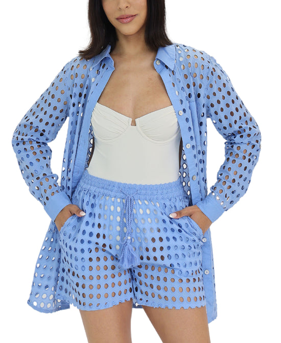 Cut-Out Top & Shorts Set- 2 Pc Set view 