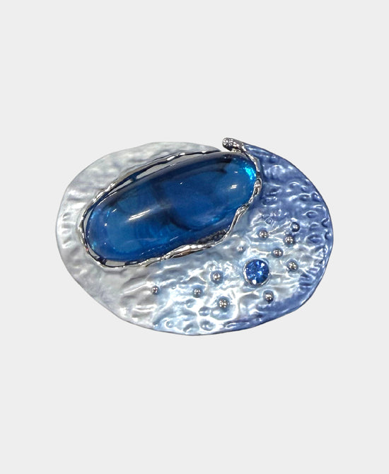 Oval Stone Magnetic Brooch view 1