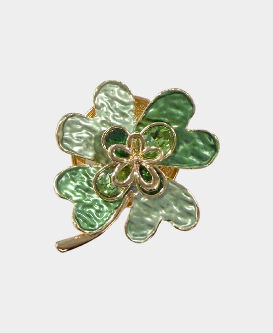 Clover Magnetic Brooch view 1