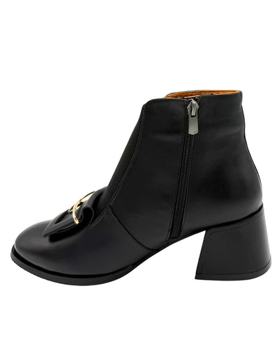 Leather Bootie w/ Buckle Detail image 3