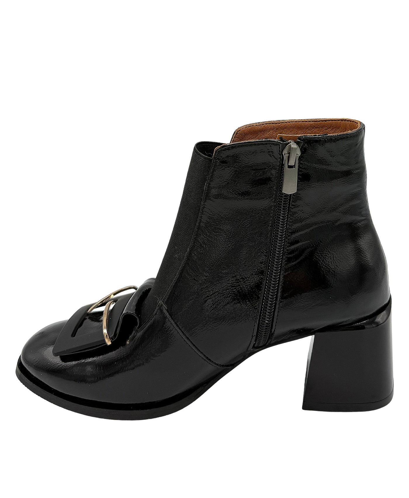 Leather Bootie w/ Buckle Detail view 4