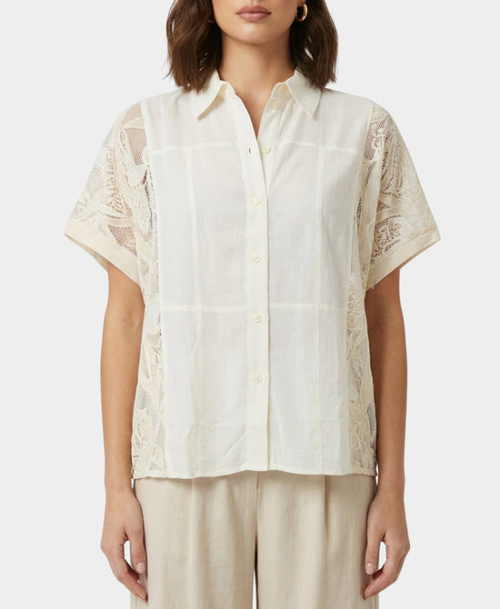 Blouse w/ Crochet Trim view 1