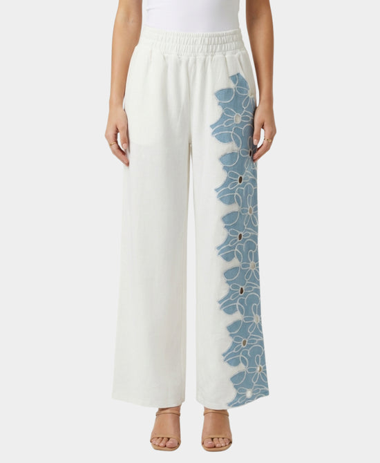 Pants w/ Embroidered Trim view 1