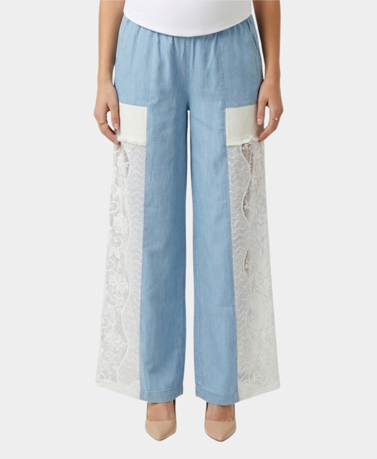 Denim & Lace Pants view 1