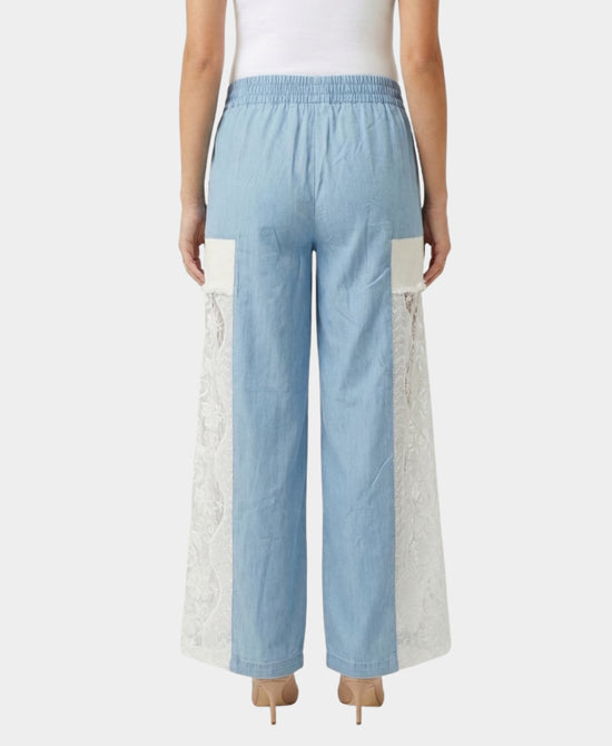 Denim & Lace Pants view 2