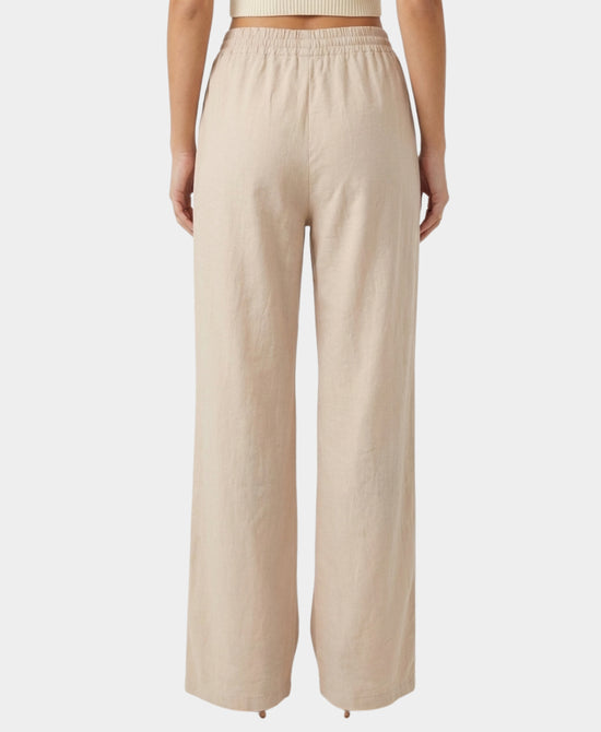 Denim Trim Pants w/ Crochet Trim view 2