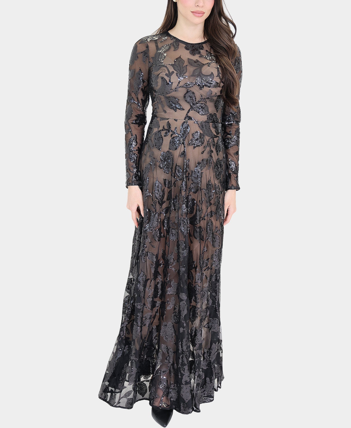 Sequin Embroidered Gown view 1