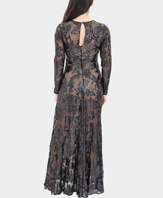 Sequin Embroidered Gown view 