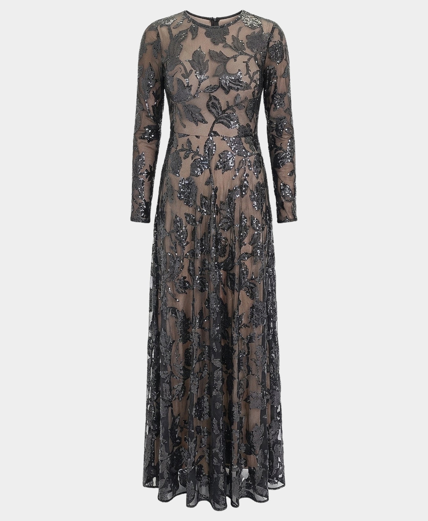 Sequin Embroidered Gown view 3
