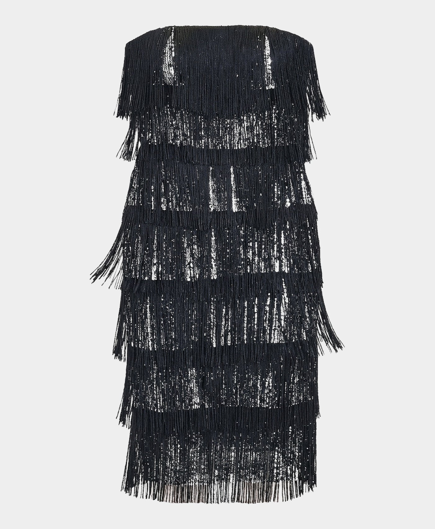 Sequin Metallic Fringe Dress view 3