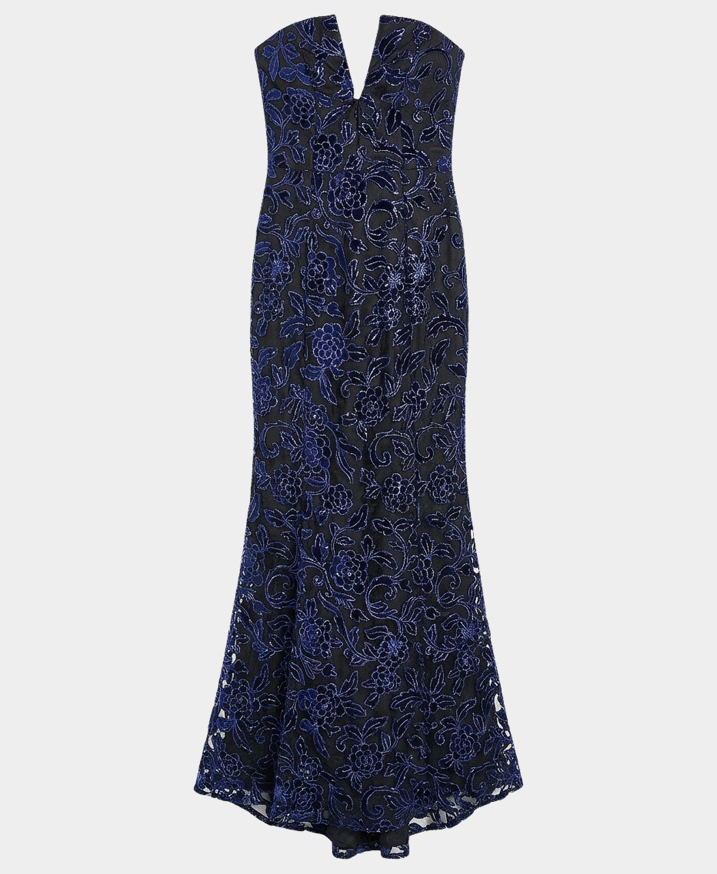 Sequin Embroidered Gown view 3