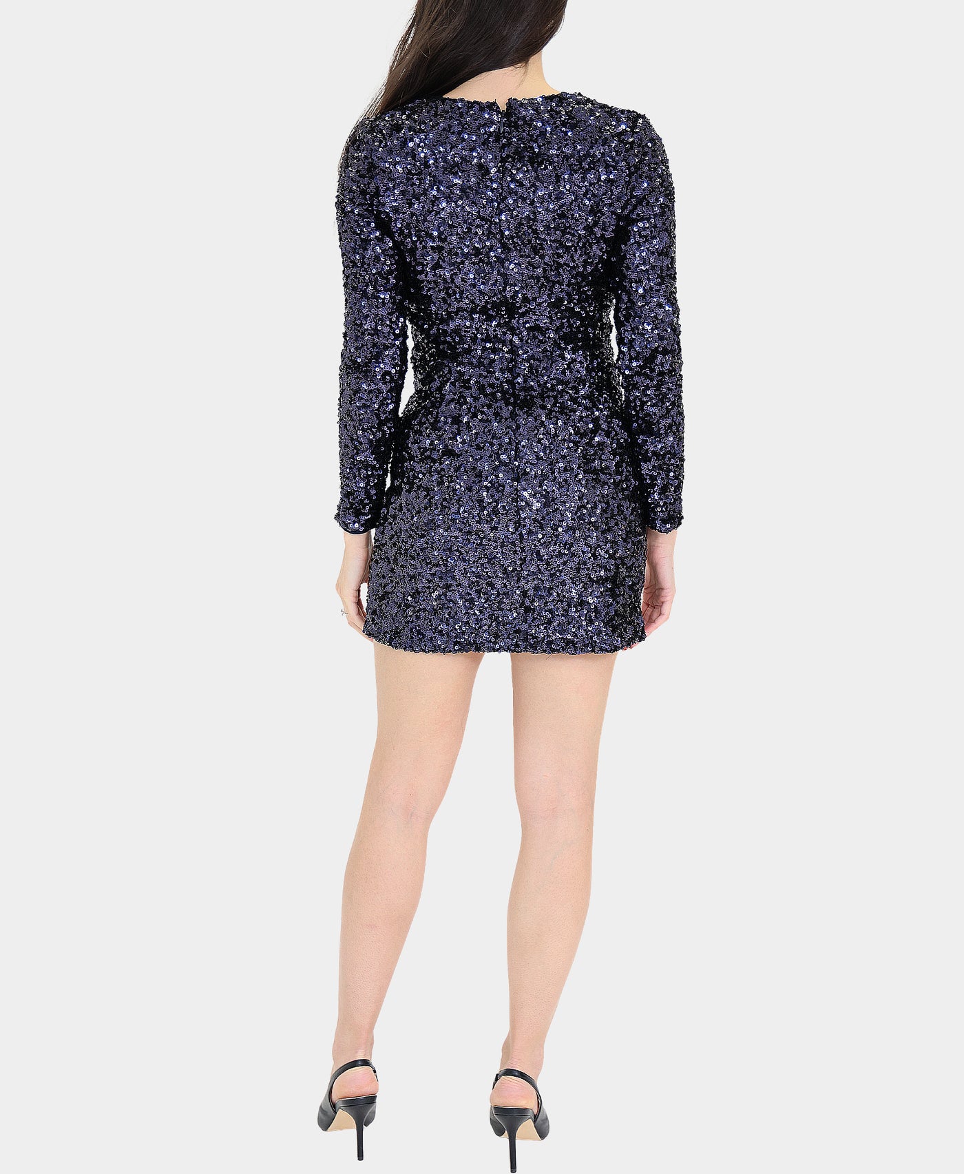 Sequin Dress w/ Flower & Cut-Out view 2