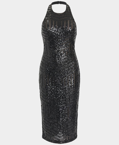 Sequin Halter Dress image 3