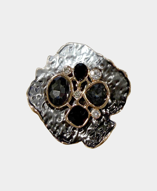 Magnetic Abstract Brooch w/ Stones view 