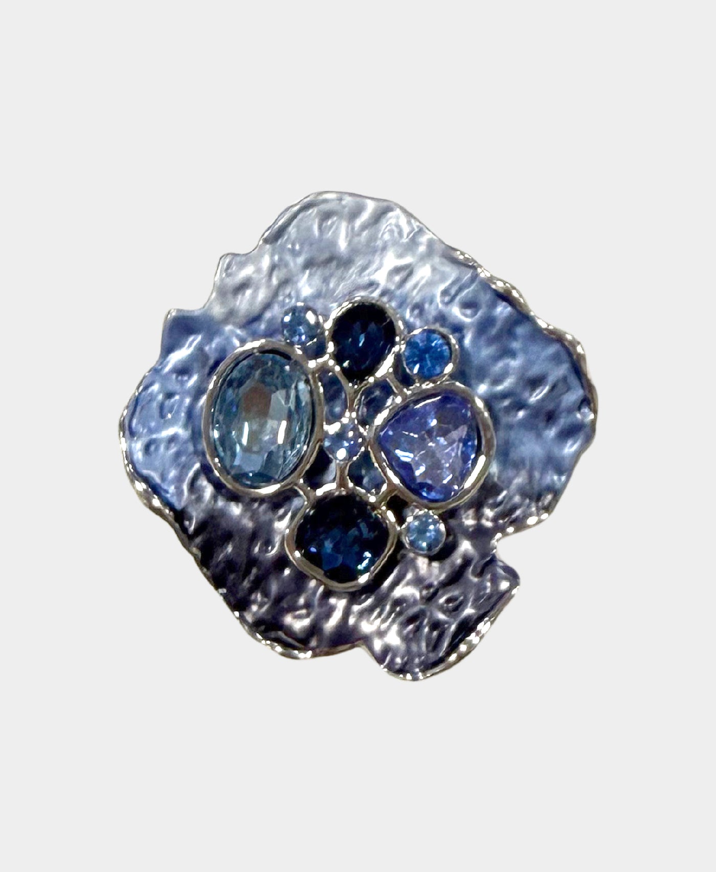 Magnetic Abstract Brooch w/ Stones view 1