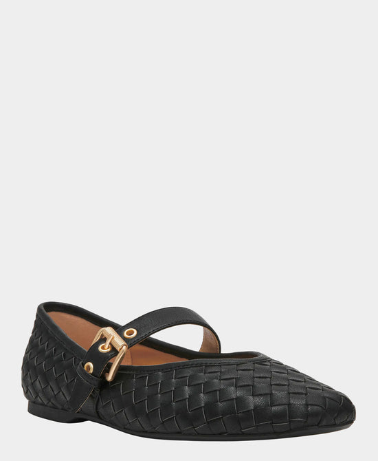 
Woven Mary Jane Ballet Flat in BLACK view 1