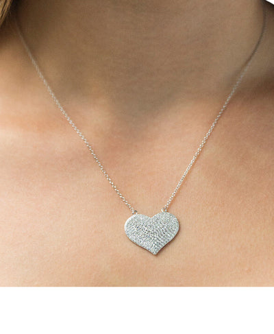 Cubic Zirconia Heart Shaped Necklace image 1
