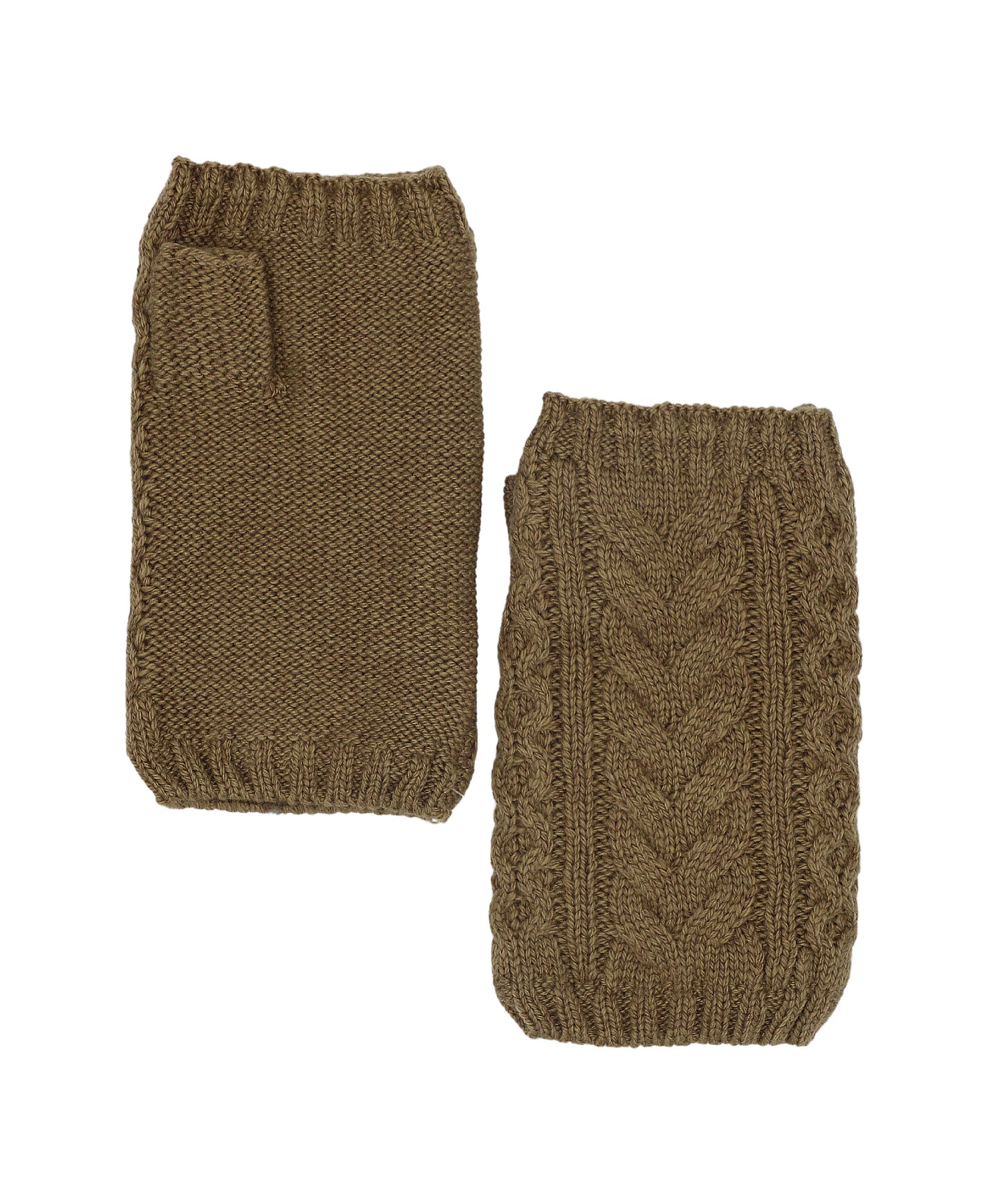 Cable Knit Fingerless Gloves view 1