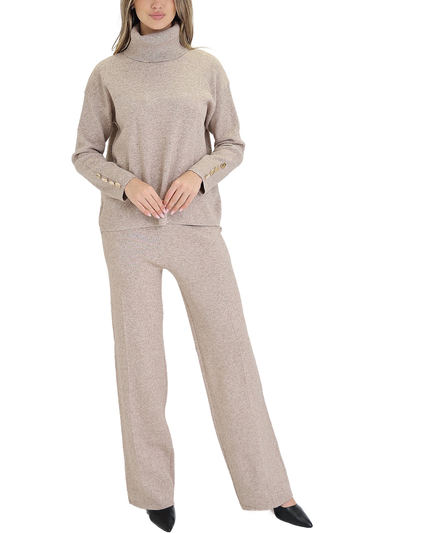 Turtleneck Sweater & Pants Set- 2 Pc Set view 1