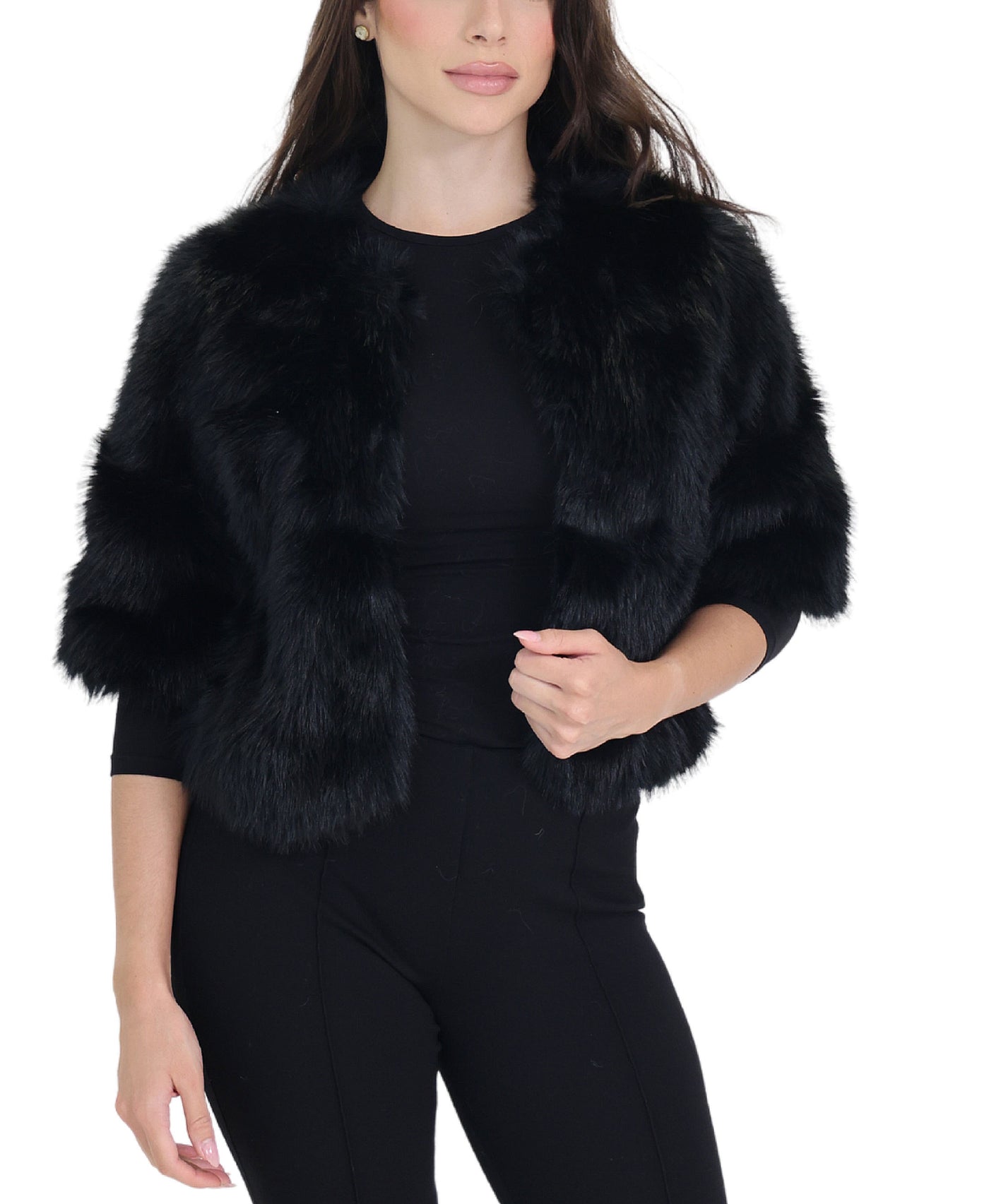 Faux Fur Crop Jacket view 1