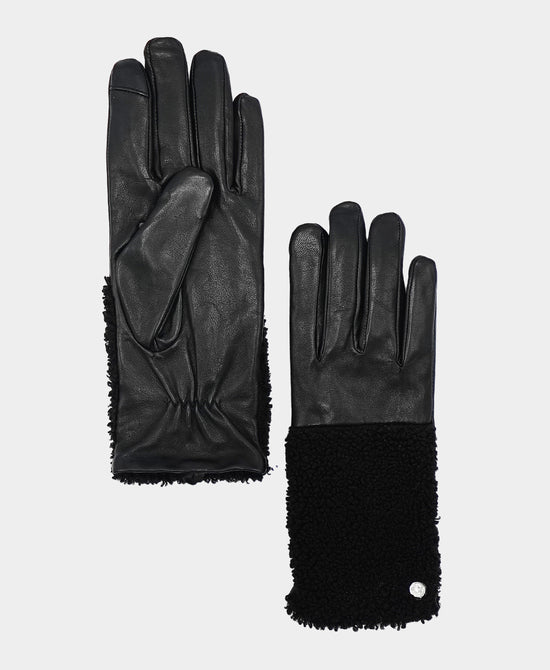 Leather & Sherpa Gloves view 