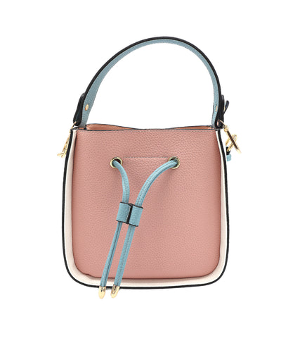 Faux Leather Colorblock Handbag w/ Mini Bag image 1