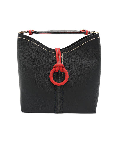 Faux Leather Hobo Handbag w/ Mini Bag image 1