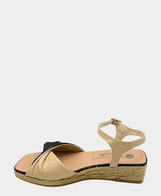 Leather Two Tone Wedge Sandal view 2