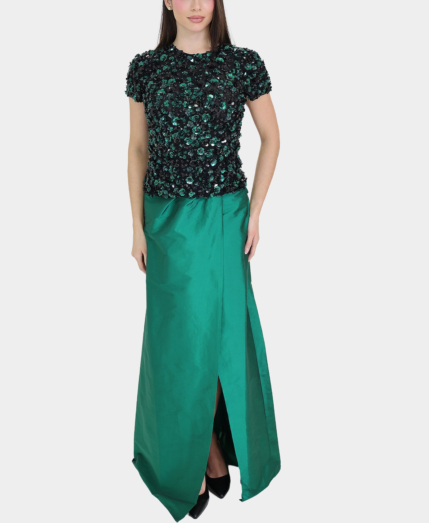 Sequin Beaded Flower Blouse view 2