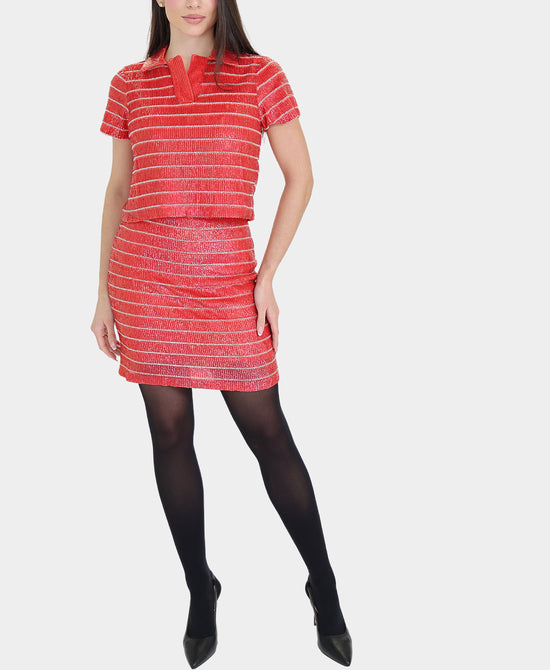 Striped Sequin Blouse view 