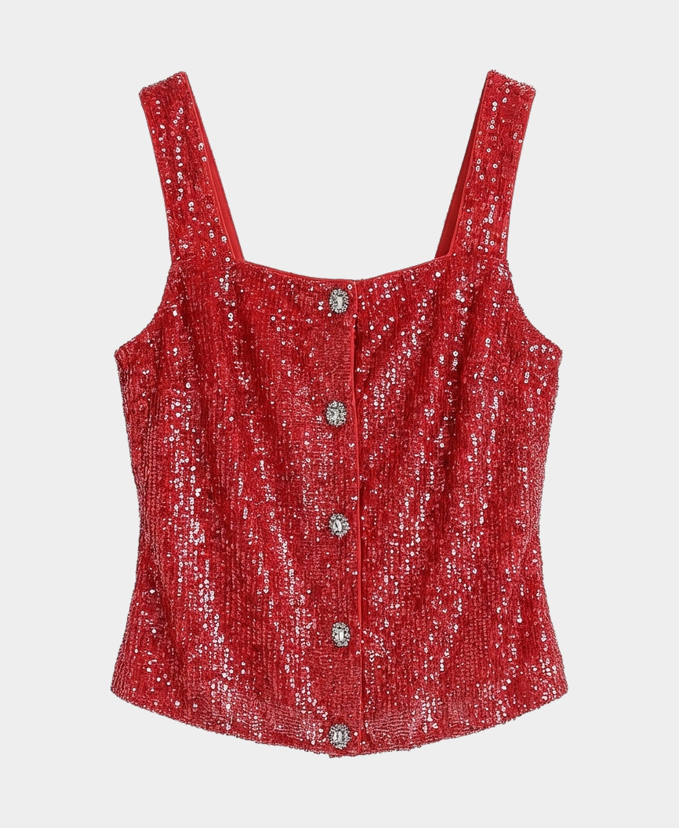 Sequin Blouse w/ Jewel Buttons view 2