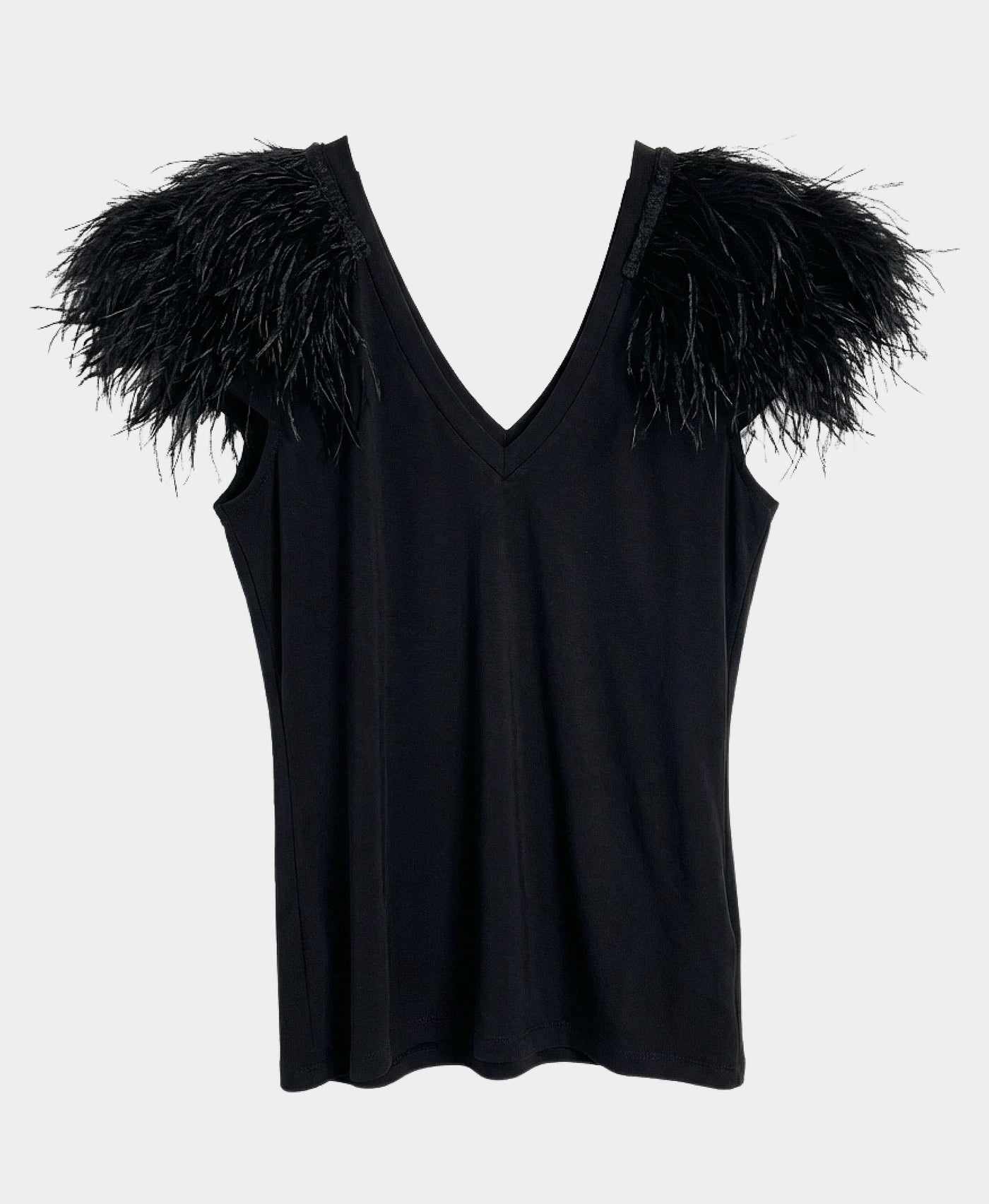 Feather Trim Blouse