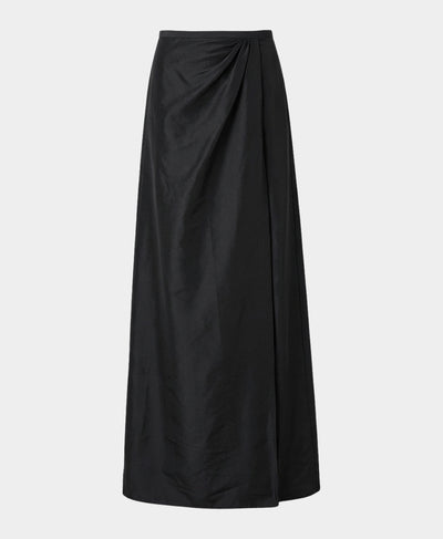 Solid Maxi Skirt w/ Slit image 3