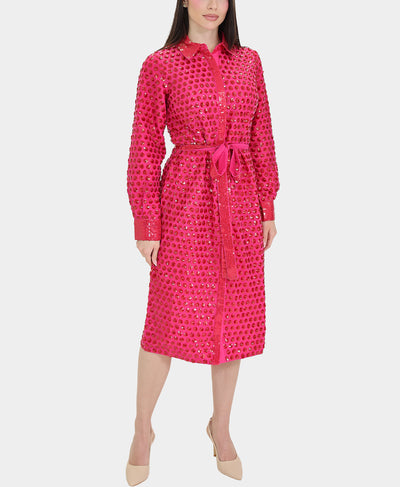 Sequin Dot Midi Dress image 1