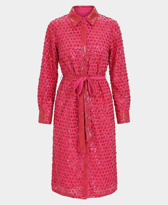 Sequin Dot Midi Dress view 