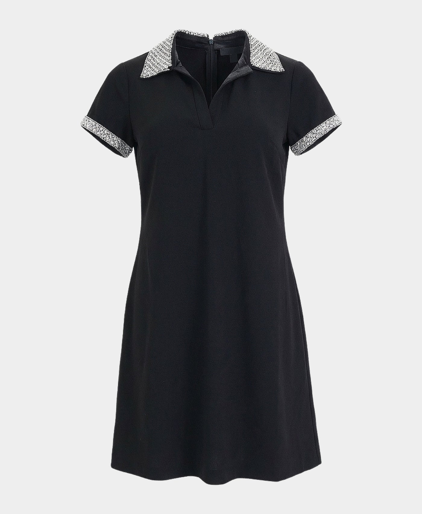 Dress w/ Pearl & Crystal Trim view 2