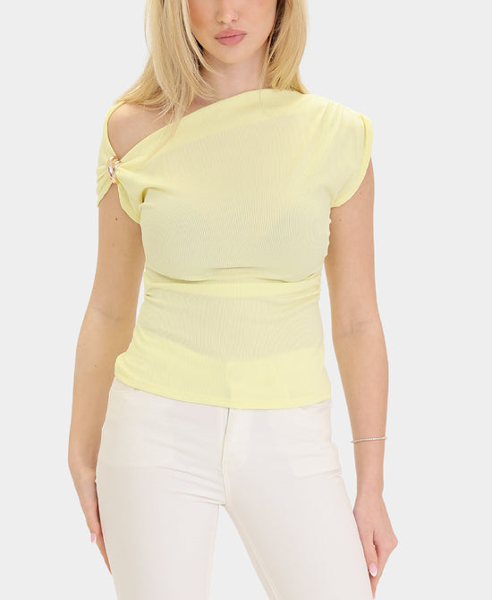 Cap Sleeve Top w/ Gold Buckle view 1