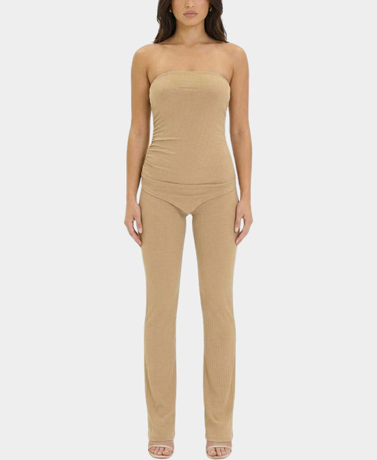 Asymmetrical Strapless Top & Pants Set- 2 Pc Set view 1