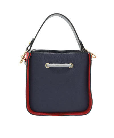 Faux Leather Colorblock Handbag w/ Mini Bag image 4