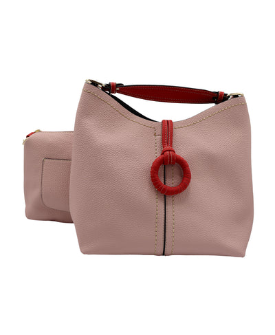 Faux Leather Hobo Bag w/ Pouch image 2