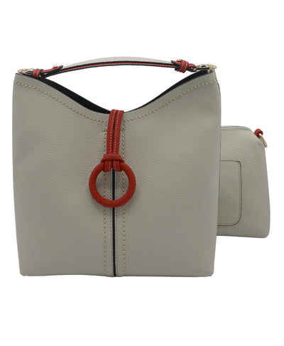 Faux Leather Hobo Bag w/ Pouch image 2