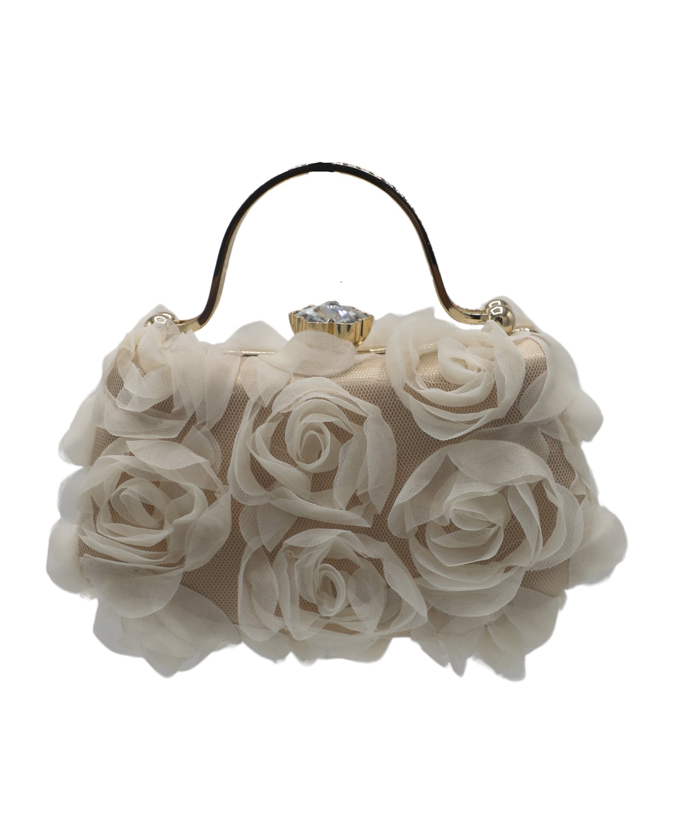 Chiffon Flower Clutch Bag view 1