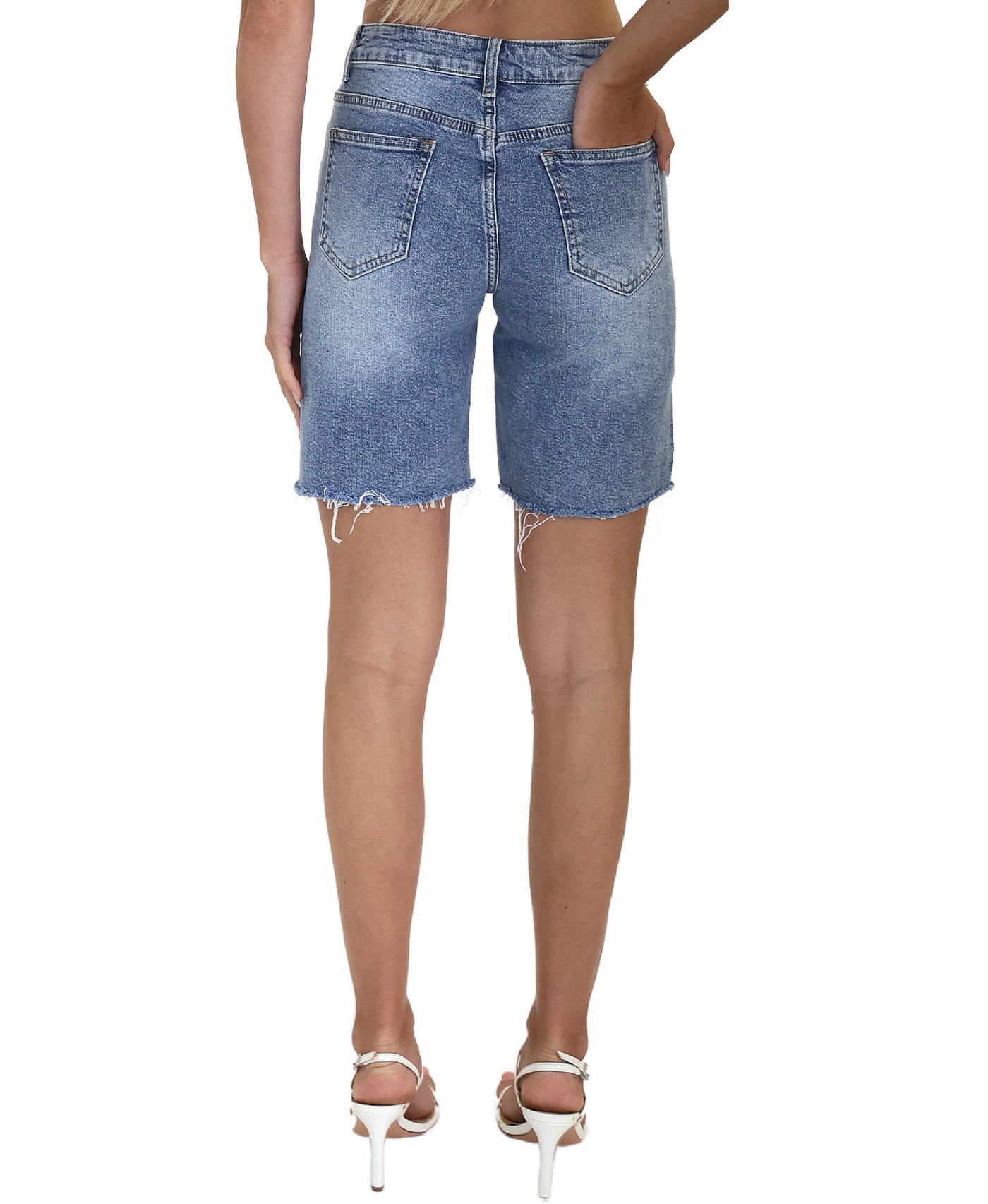 Denim Bermuda Shorts view 2