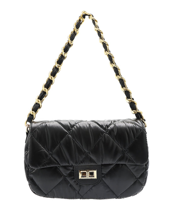 Quilted Puffer Shoulder Bag view 